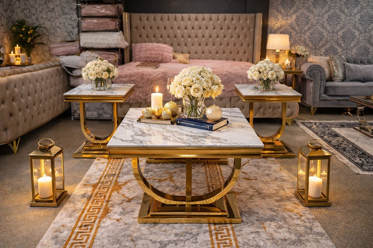 Soffbord med matchande sidobord