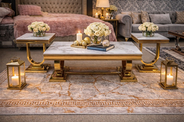 Soffbord med matchande sidobord